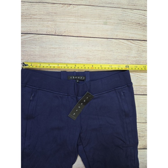 Theory Chrisley Classical Navy Skinny Pant Size P‎ (S) Pockets Bodycon Soft New - Picture 6 of 11